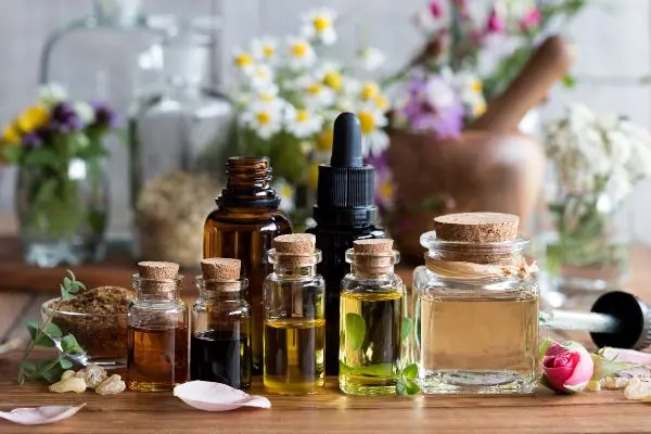 Bottles of essential oils on a table | Inman-Murphy Pest Control serving Millington TN